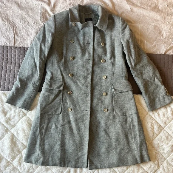 Brooks Brothers Pea Coat - Sage Green/Brown/Turquoise - Picture 1 of 4